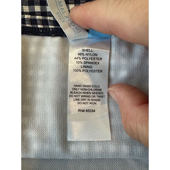 NWT Draper James Navy Blue Seersucker Triangle Bikini Swimsuit Size XL - Picture 7 of 10